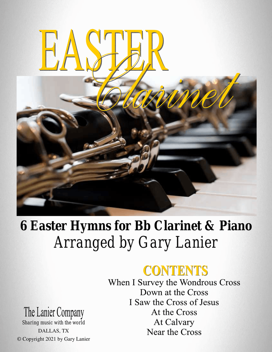 Book cover for EASTER Clarinet (6 Easter hymns for Bb Clarinet & Piano with Score/Parts)