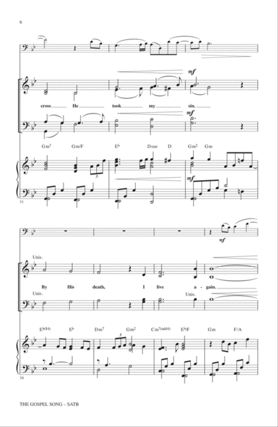 The Gospel Song 4-Part scores gallery preview page 5
