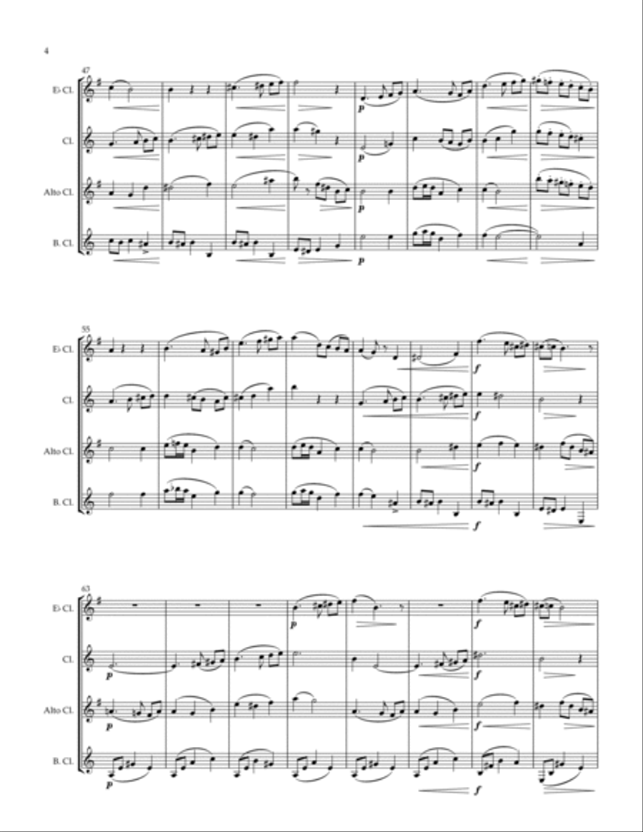 Serenade Woodwind Quartet scores gallery preview page 4