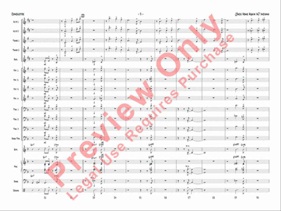 (Back Home Again In) Indiana Jazz Ensemble scores gallery preview page 6