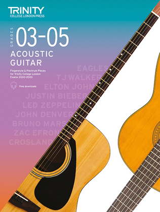 Book cover for Acoustic Guitar Exam Pieces 2020-2023: Grades 3-5