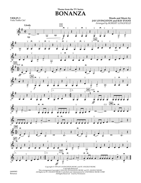 Bonanza - Violin 3 (Viola Treble Clef)