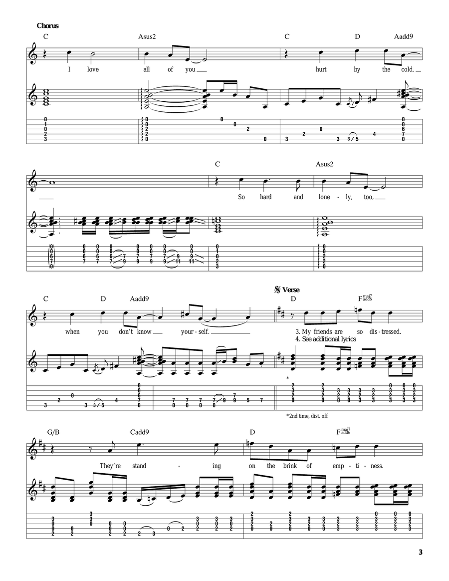 My Friends Acoustic Guitar scores gallery preview page 3