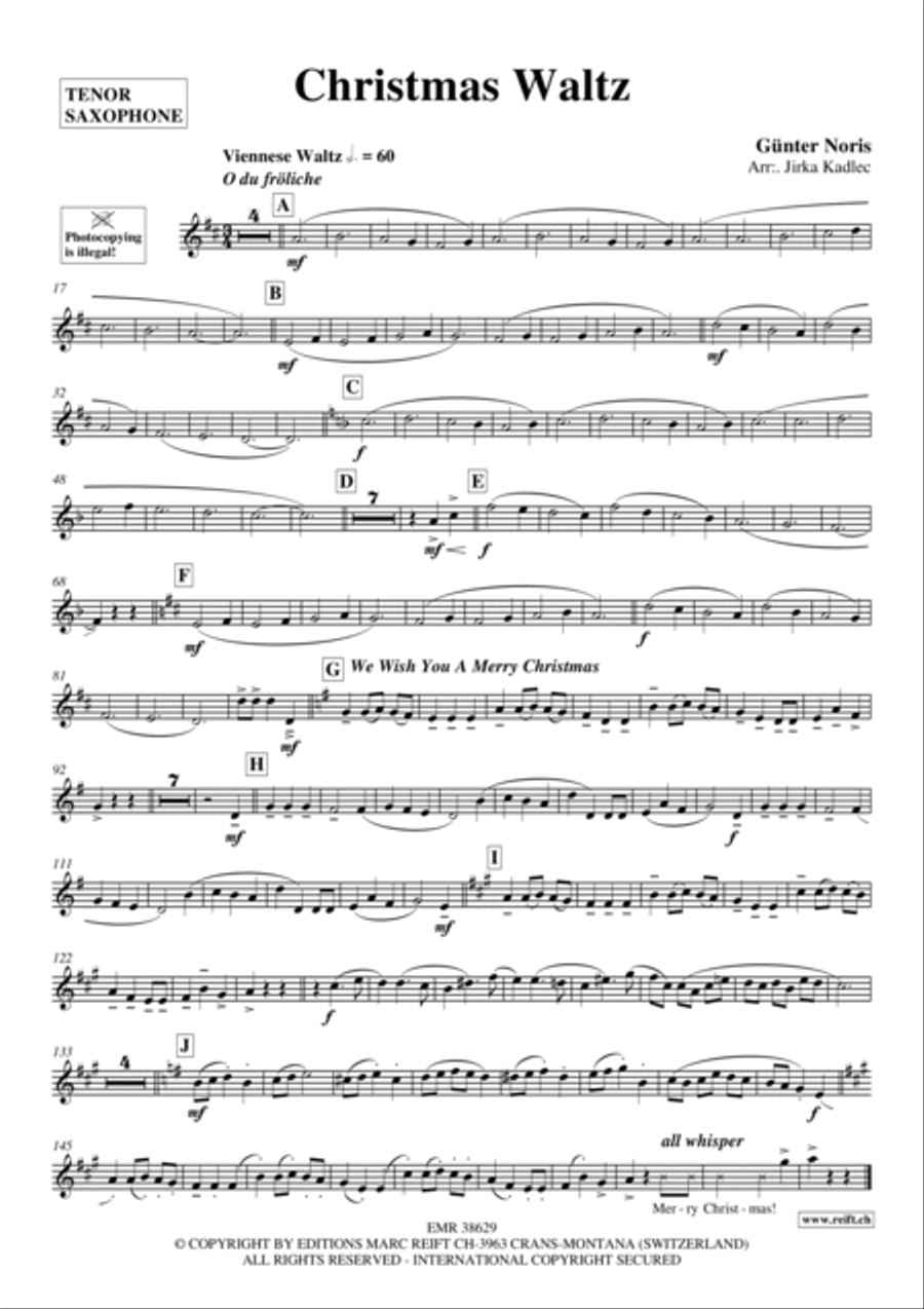 Christmas Waltz Christmas Waltz Tenor Saxophone scores gallery preview page 2