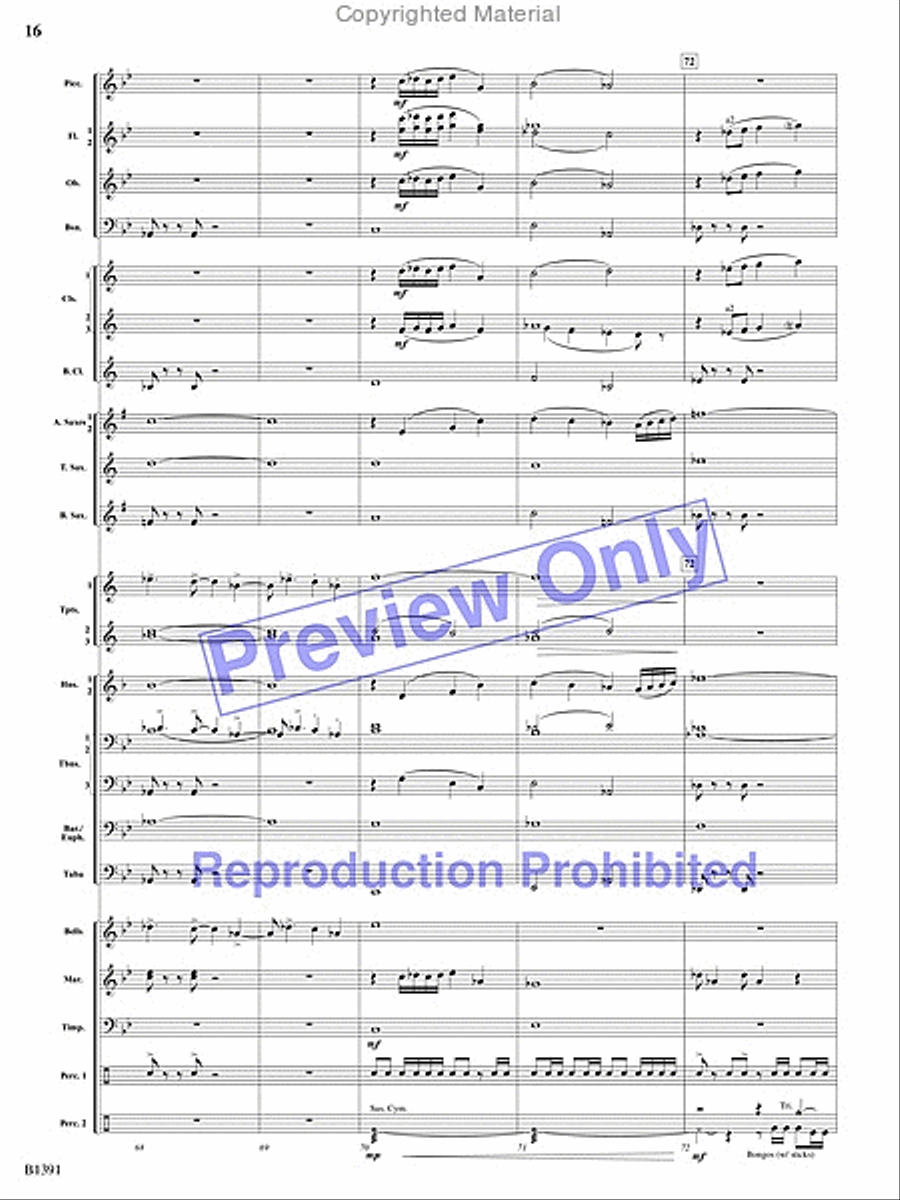 Sunburst Concert Band scores gallery preview page 15