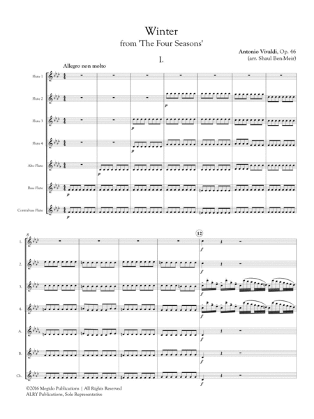 Winter from The Four Seasons for Flute Orchestra