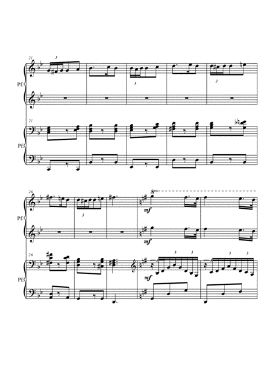 Traviata: Croce e delizia. Piano 4 hands Easy Piano scores gallery preview page 3