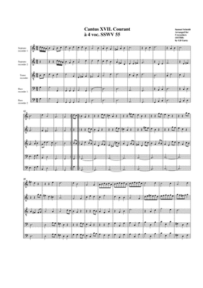 Book cover for Courant SSWV 55 (arrangement for 5 recorders)