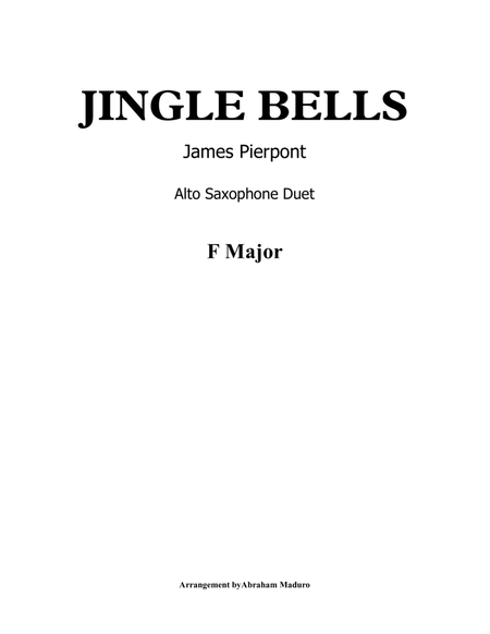 Jingle Bells Alto Saxophone Duet image number null