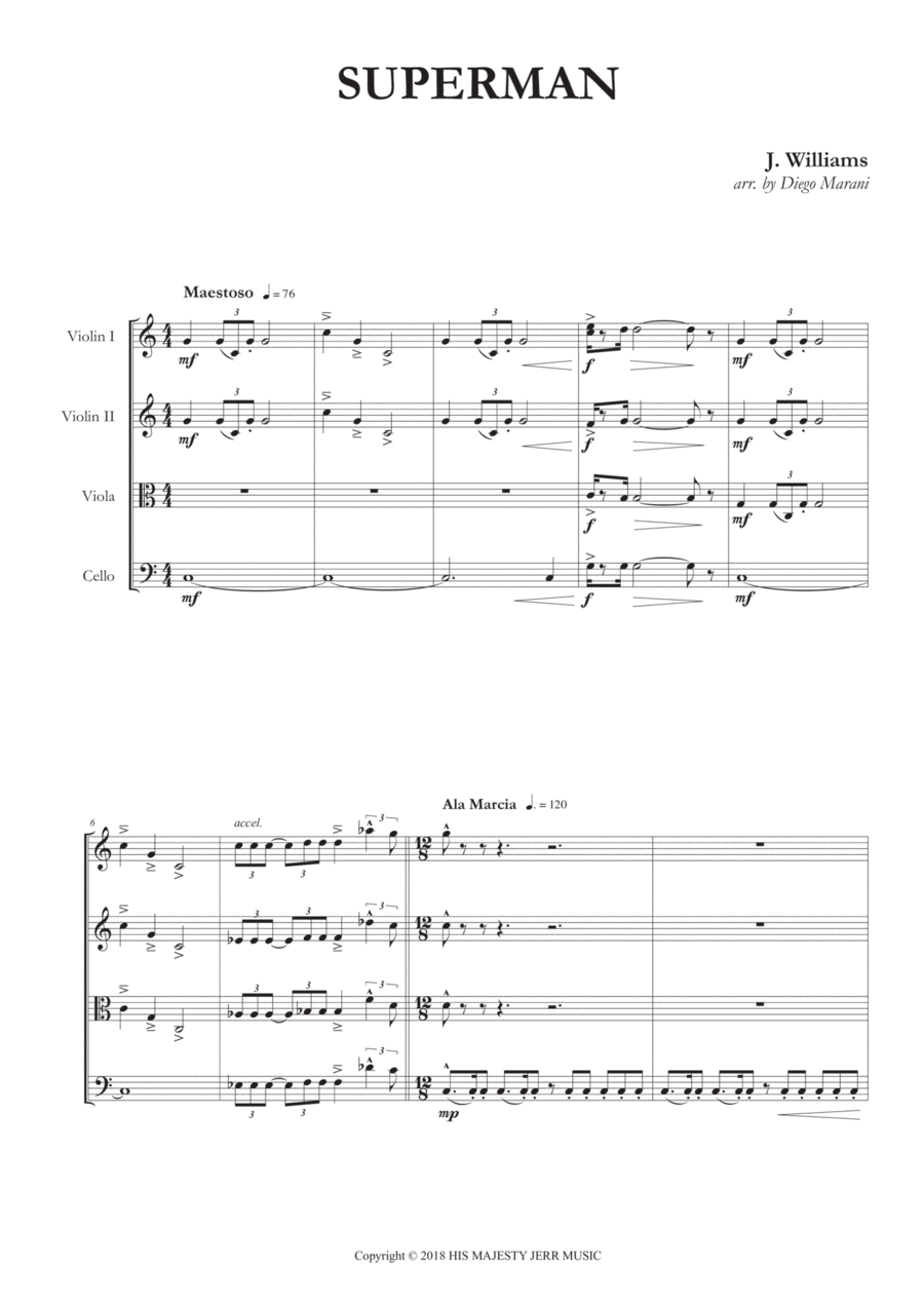 Superman String Quartet scores gallery preview page 1