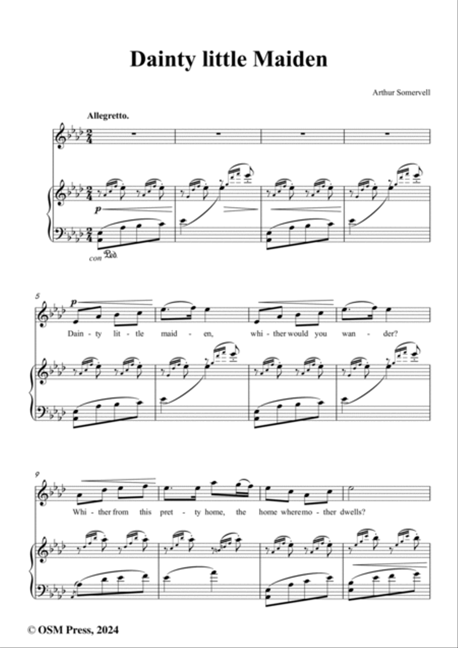 Somervell-Dainty little Maiden,in A flat Major Voice scores gallery preview page 2