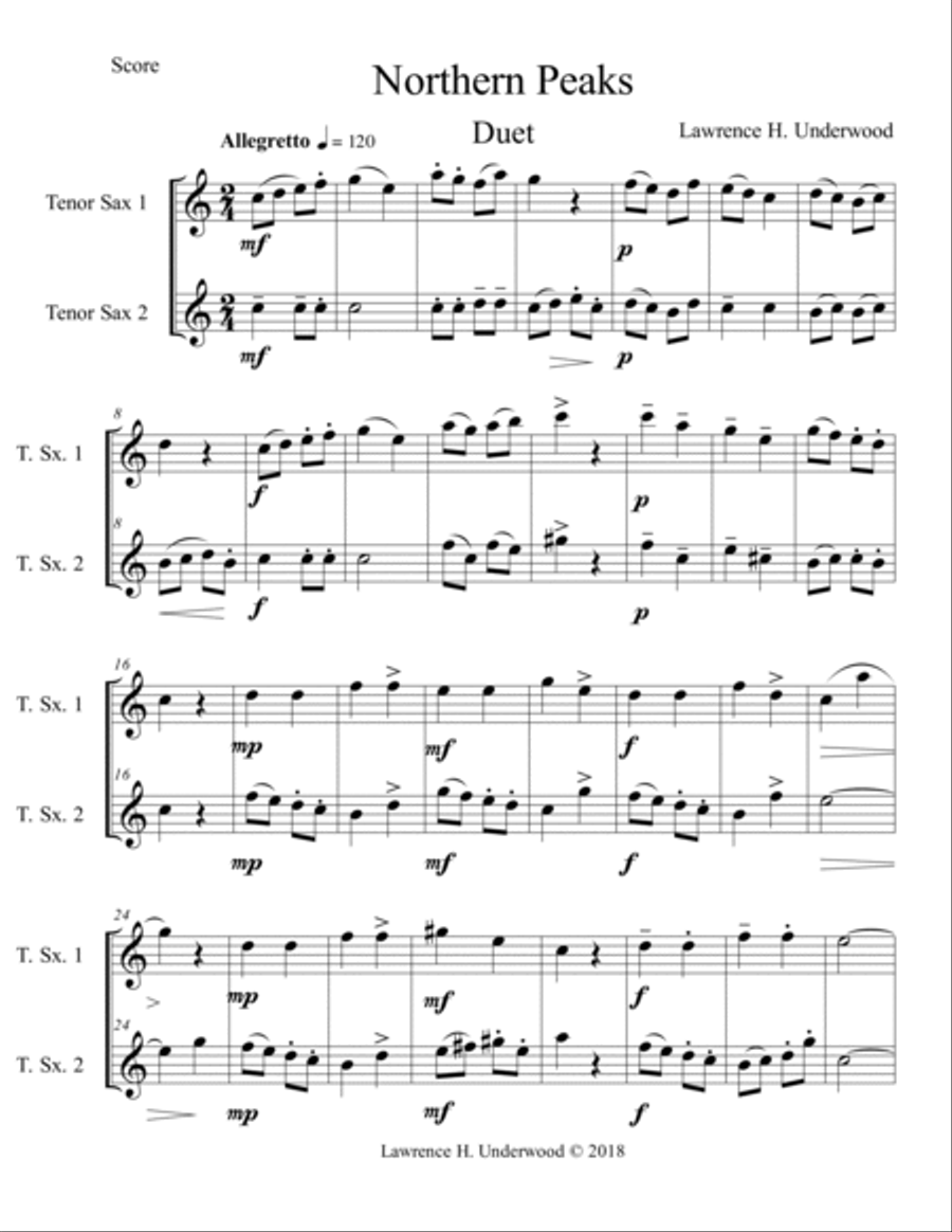 Northern Peaks Woodwind Duet scores gallery preview page 2