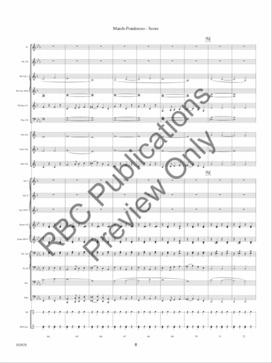 March - Ponderoso March - Ponderoso Concert Band scores gallery preview page 10