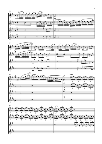J. S. BACH -Toccata e Fuga d-moll BWV 565 for Saxophone Quartet - Score and parts