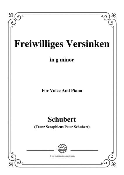 Schubert-Freiwilliges Versinken(Voluntary Oblivion),D.700,in g minor,for Voice&Piano image number null