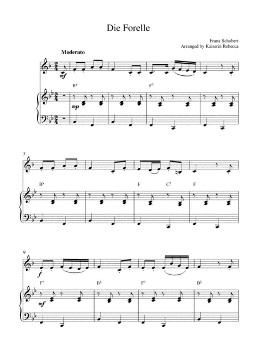 Die Forelle English Horn scores gallery preview page 1