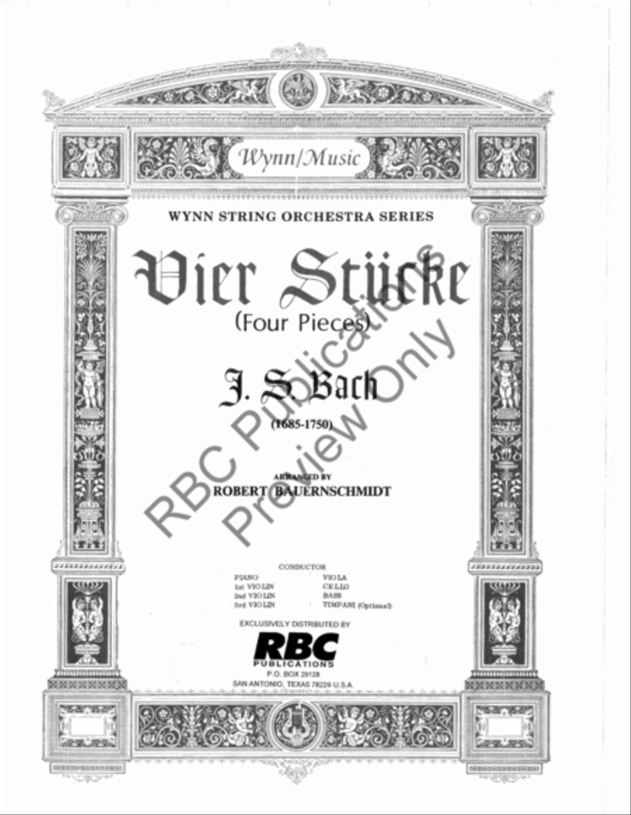Vier Stucke String Orchestra scores gallery preview page 2