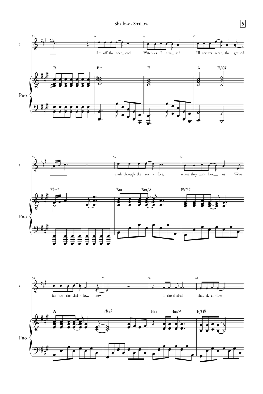 Shallow A Cappella scores gallery preview page 5