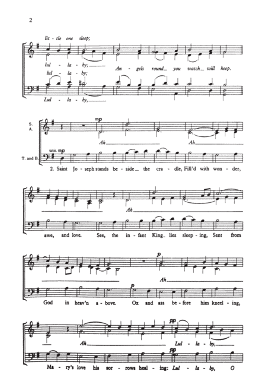 Cradle song 4-Part scores gallery preview page 2