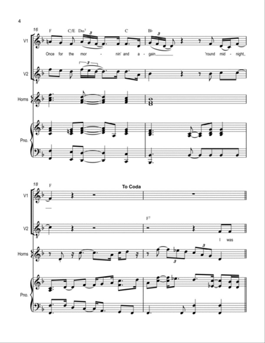 Once In The Morning Voice scores gallery preview page 4
