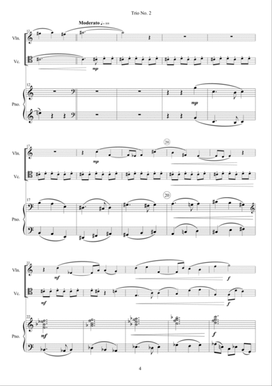 Trio No. 2 - Pastoral Piano Trio scores gallery preview page 4