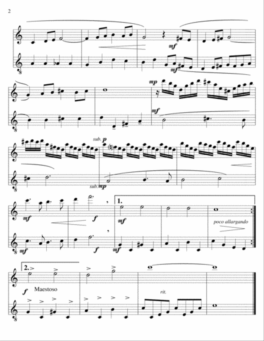 Climb Ev'ry Mountain Woodwind Duet scores gallery preview page 2