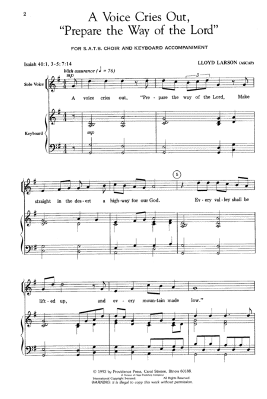 A Voice Cries Out, 