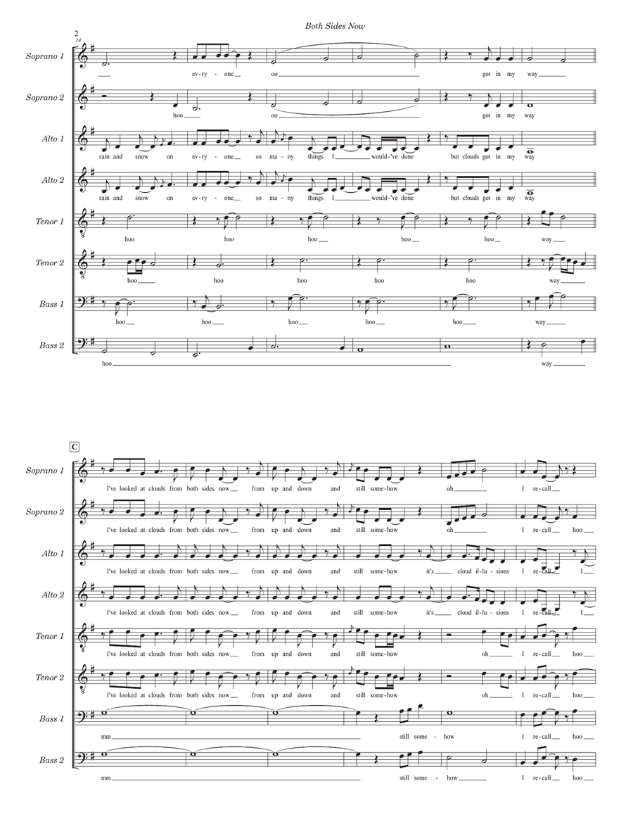 Both Sides Now Divisi scores gallery preview page 2