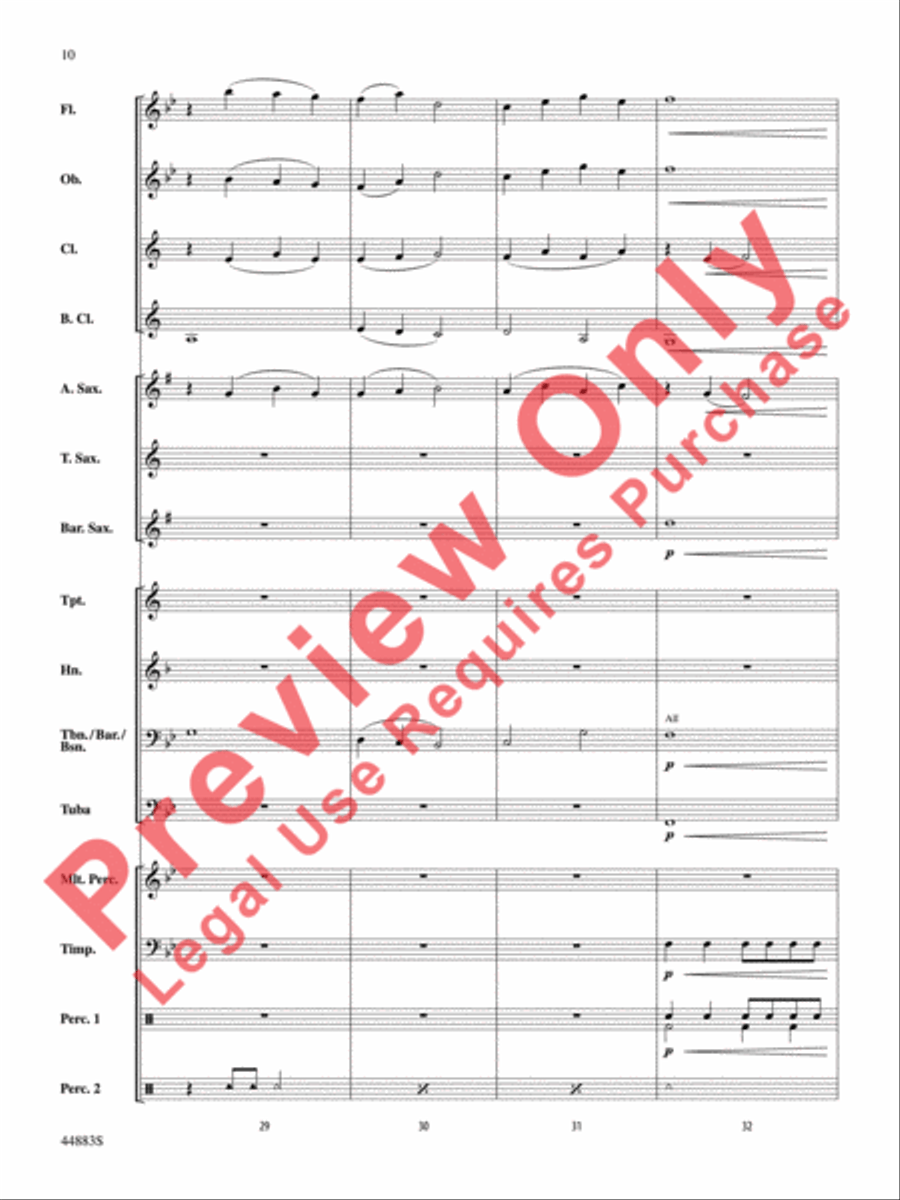 Heritage and Reflection Concert Band scores gallery preview page 11