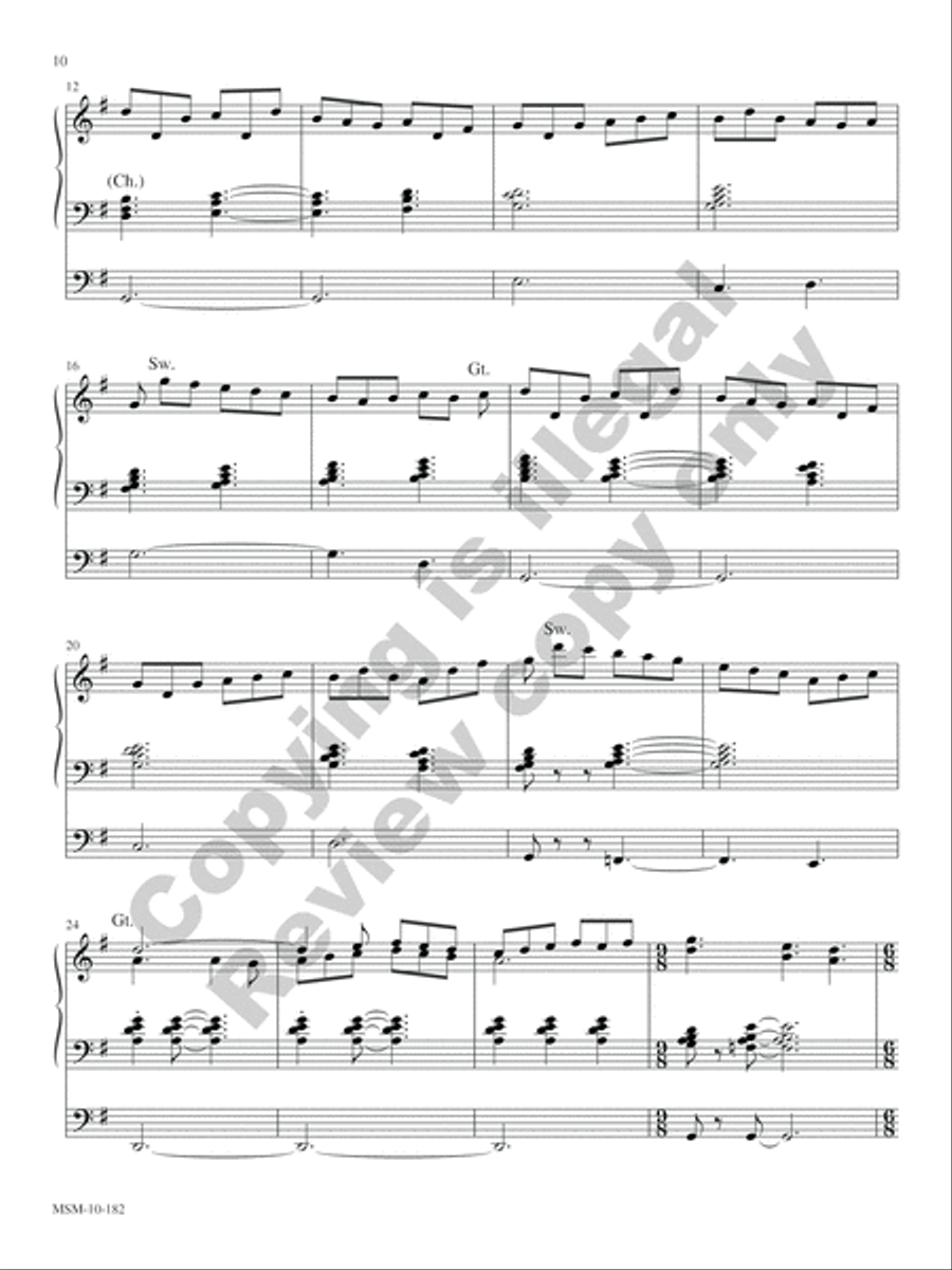Once in Royal David's City Organ scores gallery preview page 6