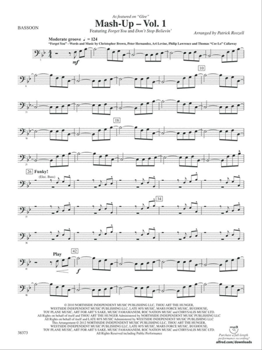 Mash-Up – Vol. 1: Bassoon Concert Band scores gallery preview page 1