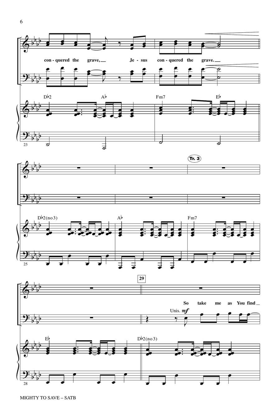 Mighty To Save Mighty To Save 4-Part scores gallery preview page 4