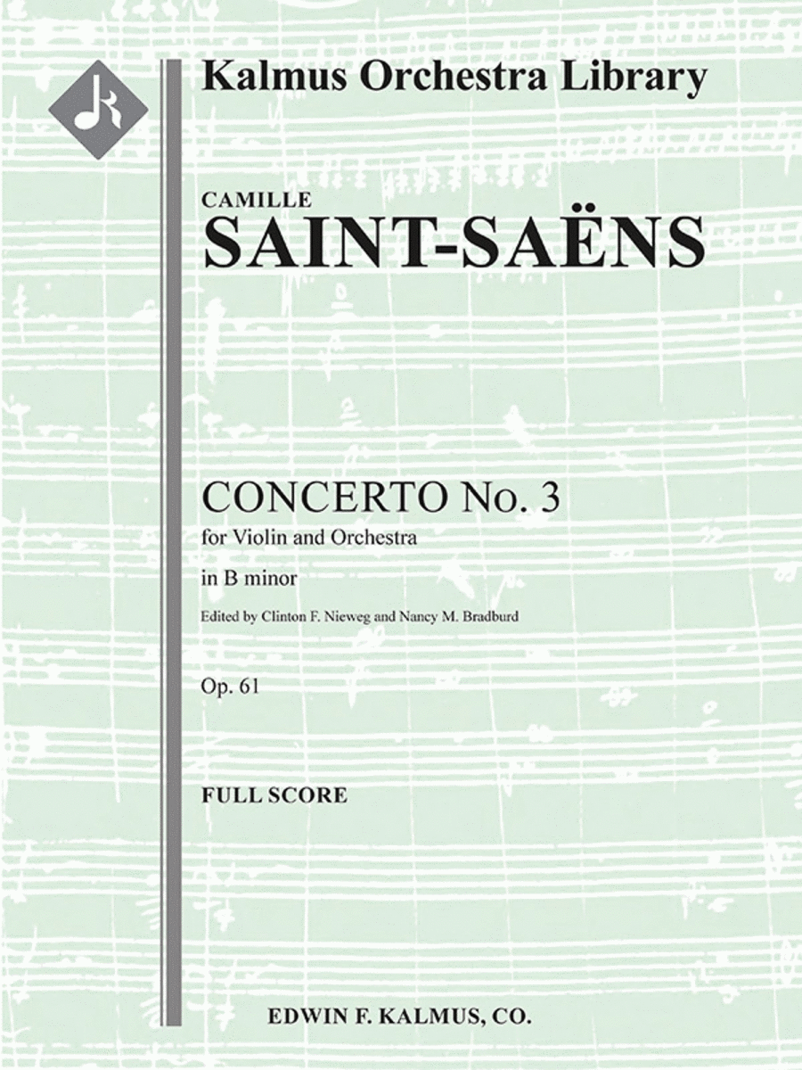 Concerto for Violin No. 3 in B minor, Op. 61 Chamber Orchestra scores gallery preview page 1