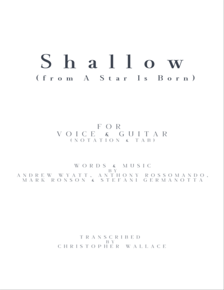 Shallow Guitar scores gallery preview page 1