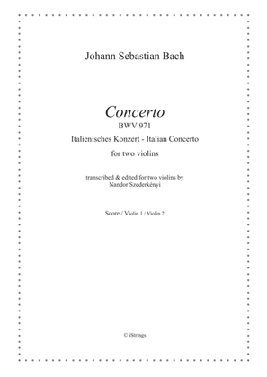 Italian Concerto BWV 971 for two violins