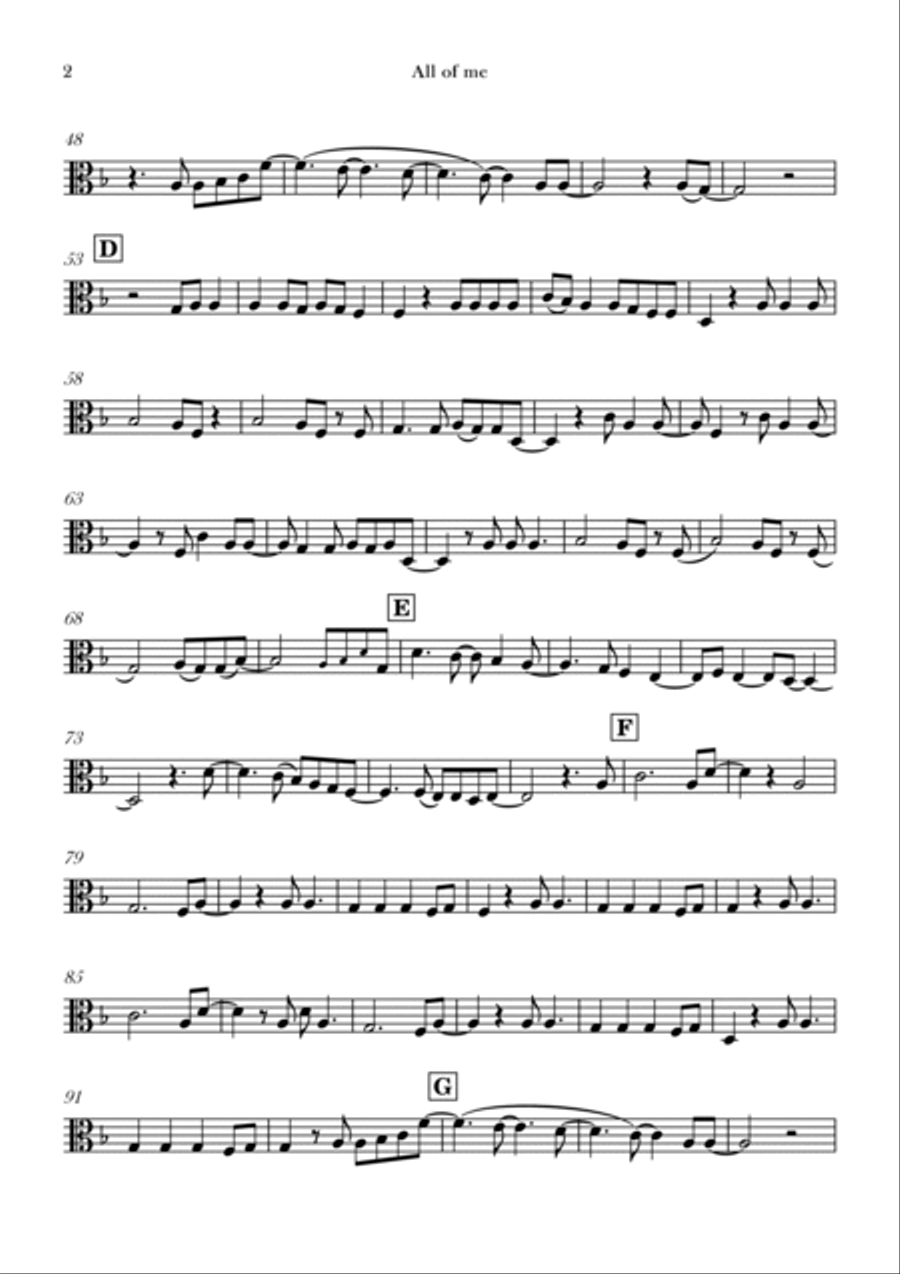 All Of Me All Of Me Viola Solo scores gallery preview page 2