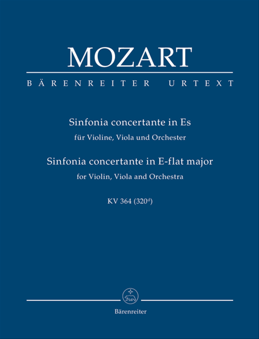 Sinfonia concertante for Violin, Viola and Orchestra E flat major, KV 364 (320d) Orchestra scores gallery preview page 1