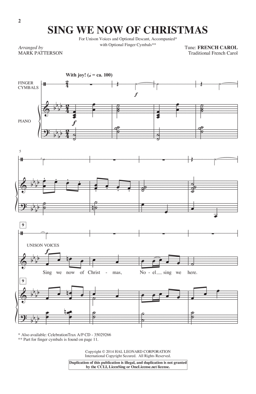 Sing We Now Of Christmas Sing We Now Of Christmas Children's Choir scores gallery preview page 1