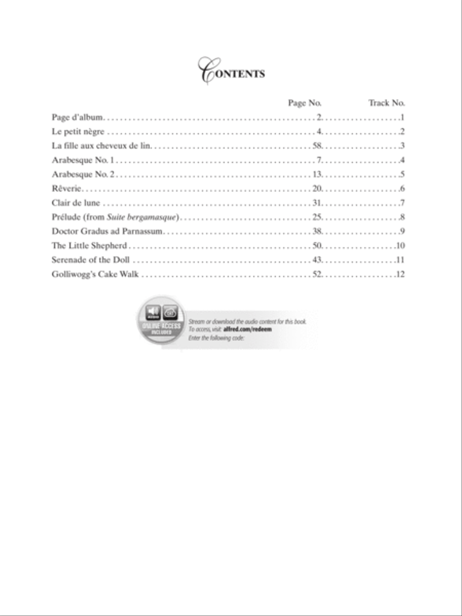 Debussy -- 12 Selected Piano Works Piano Solo scores gallery preview page 2