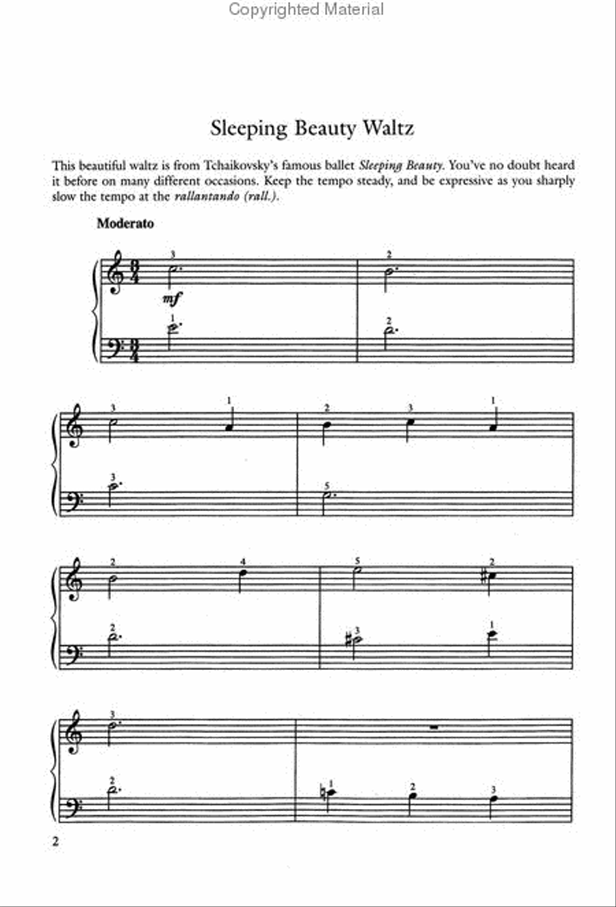 A First Book of Tchaikovsky -- For The Beginning Pianist with Downloadable MP3s Easy Piano scores gallery preview page 2