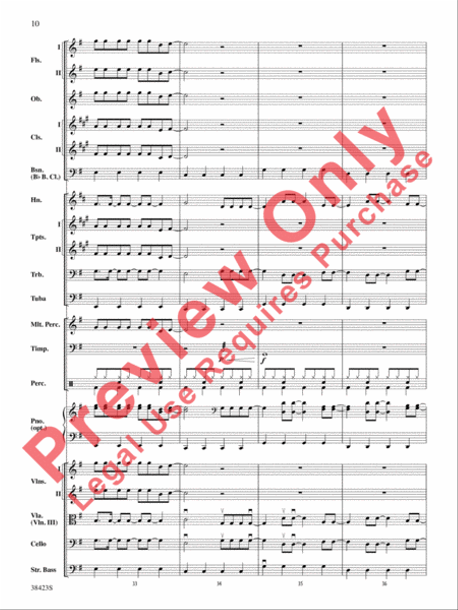 Edge of Glory Edge of Glory Full Orchestra scores gallery preview page 11