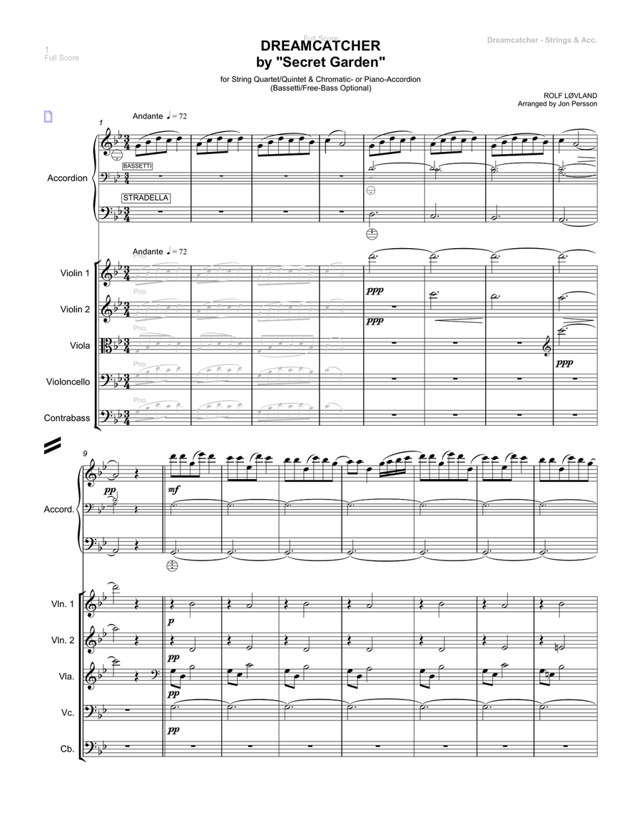 Dreamcatcher Dreamcatcher Accordion scores gallery preview page 2
