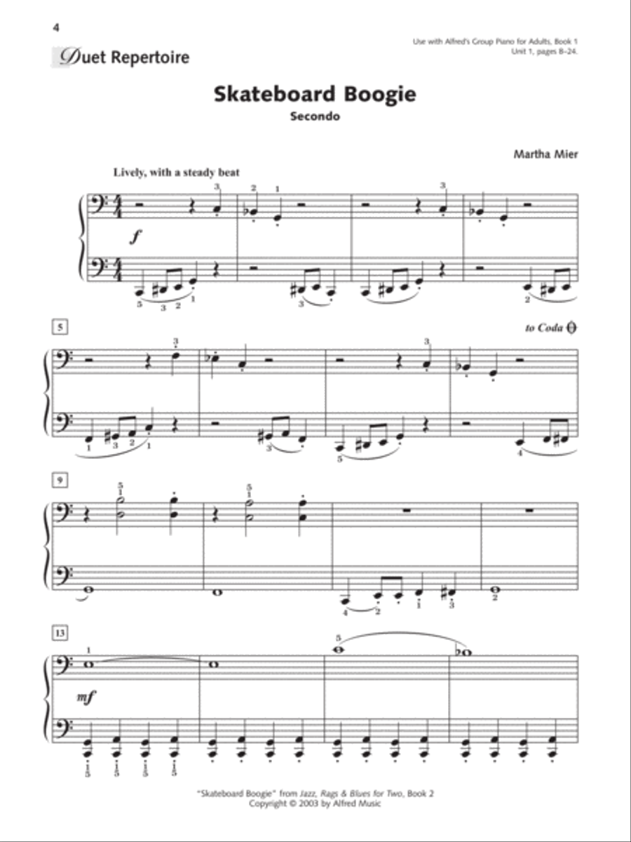Alfred's Group Piano for Adults -- Ensemble Music Piano Method scores gallery preview page 3
