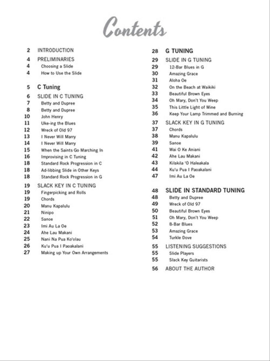 Slide & Slack Key Ukulele Guitar Tablature scores gallery preview page 2
