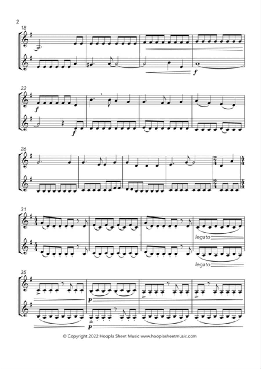 America the Beautiful (Fantasy) Brass Duet scores gallery preview page 2