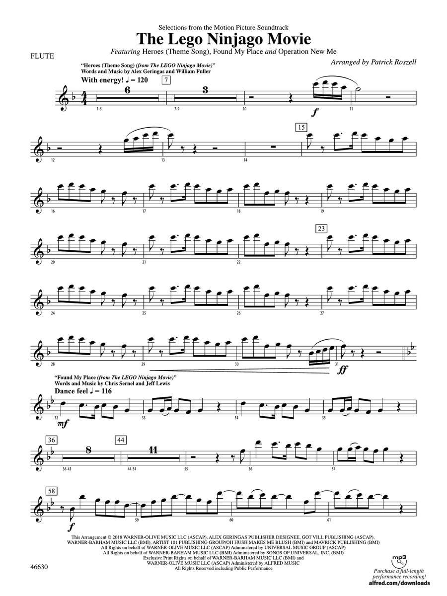The LEGO® Ninjago® Movie™: Selections from the Motion Picture Soundtrack: Flute