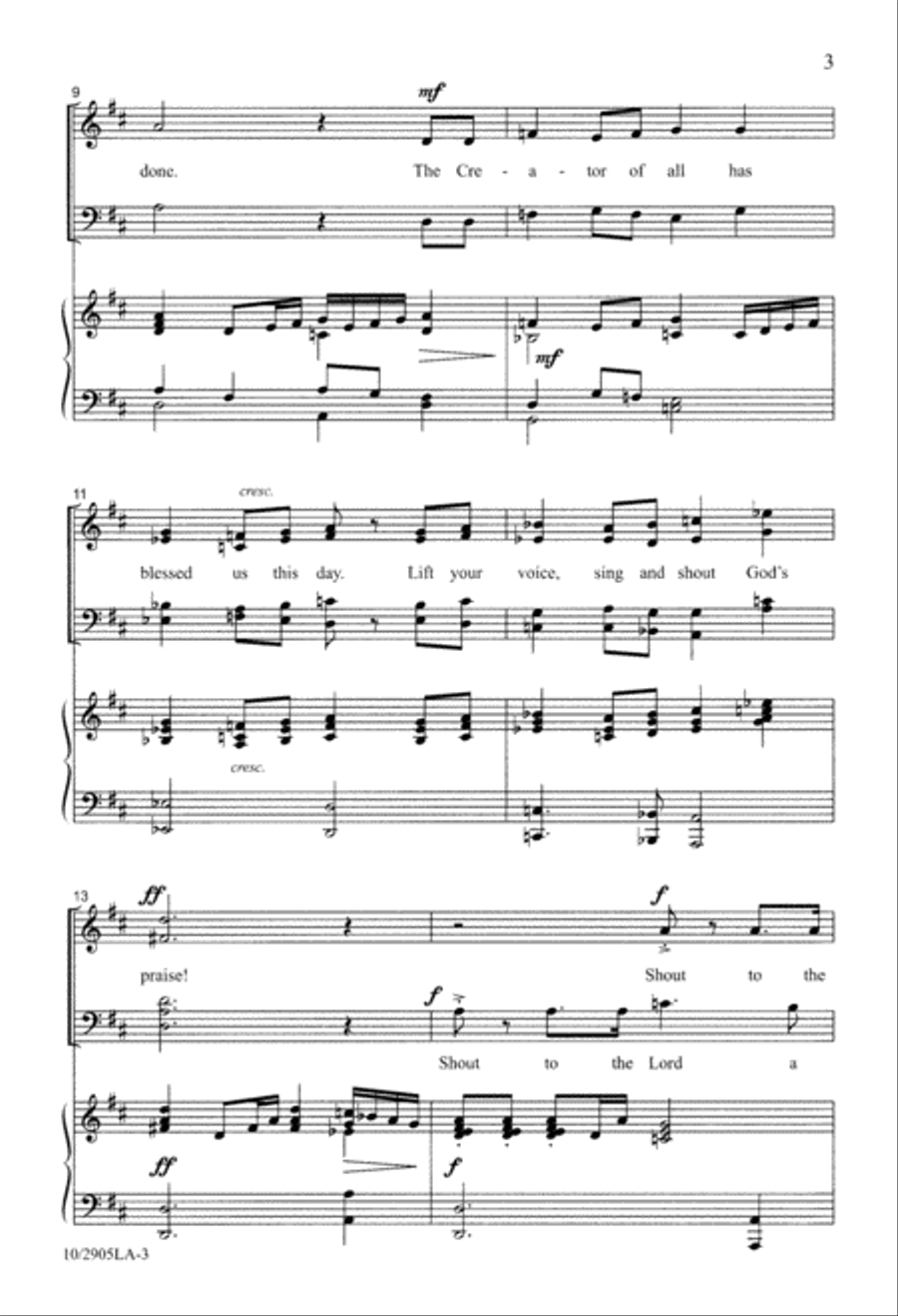 Shout to the Lord a New Song 4-Part scores gallery preview page 3
