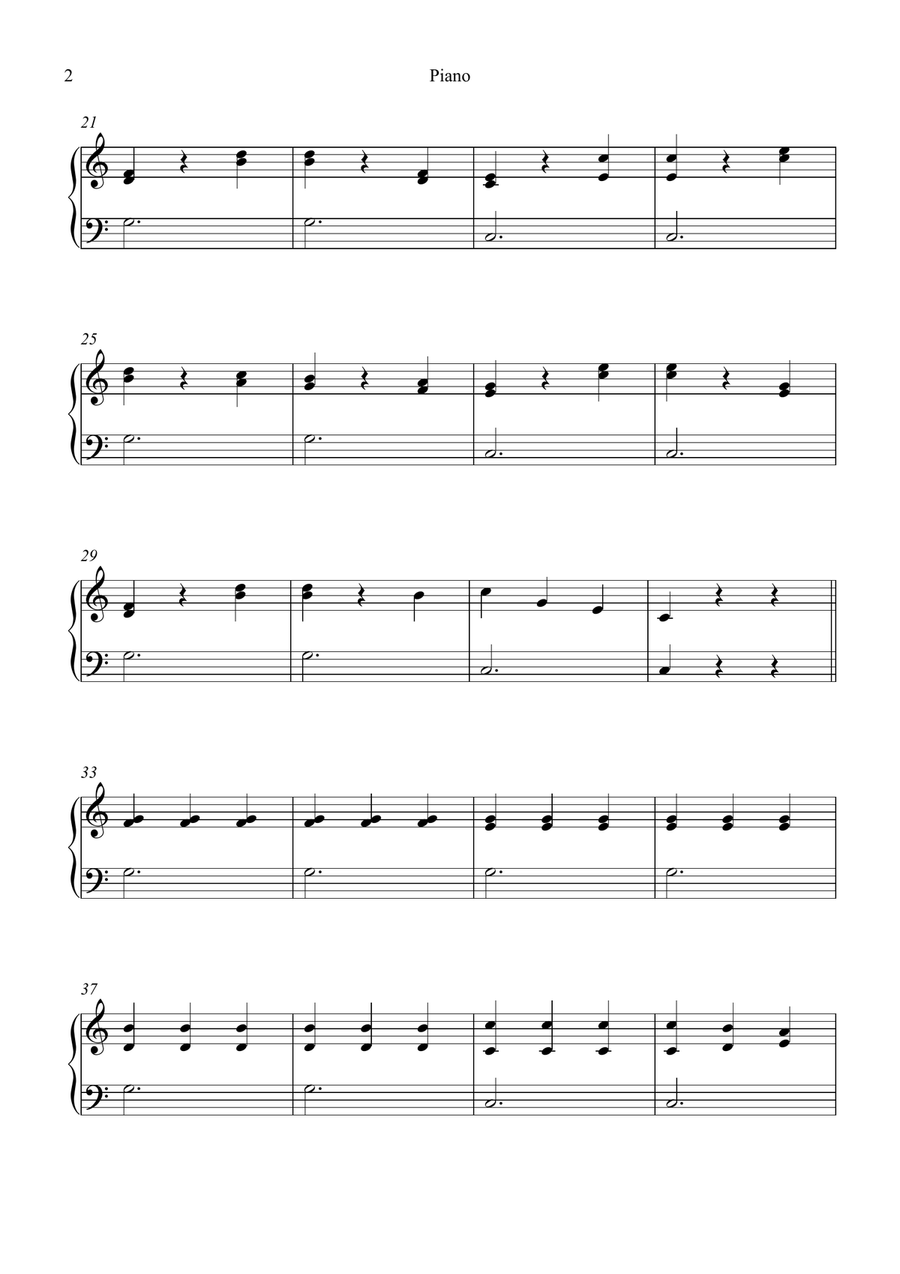 Chopsticks Easy Piano scores gallery preview page 2