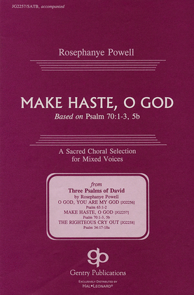 Book cover for Make Haste, O God