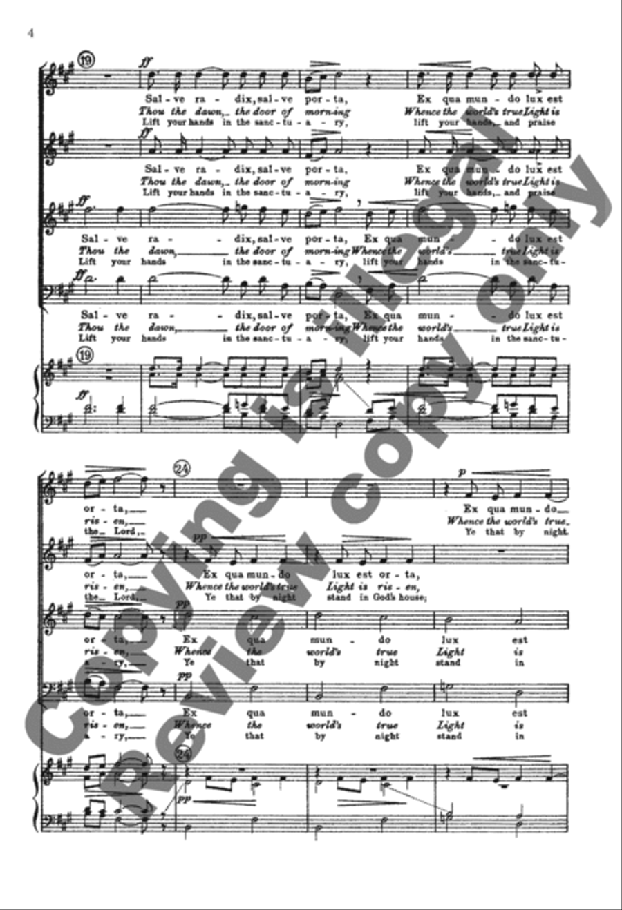 Ave Regina Caelorum (Queen of the Heavens) (Behold, now praise the Lord) 4-Part scores gallery preview page 14